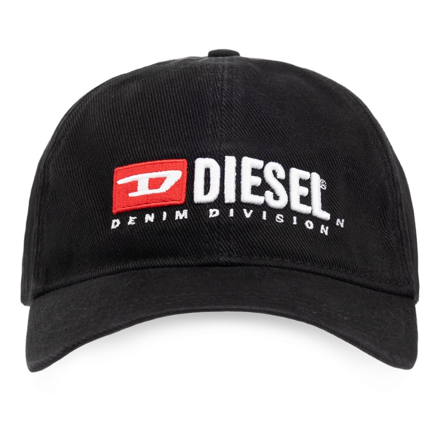 DIESEL Czarna czapka z daszkiem CORRY-DIV-WASH