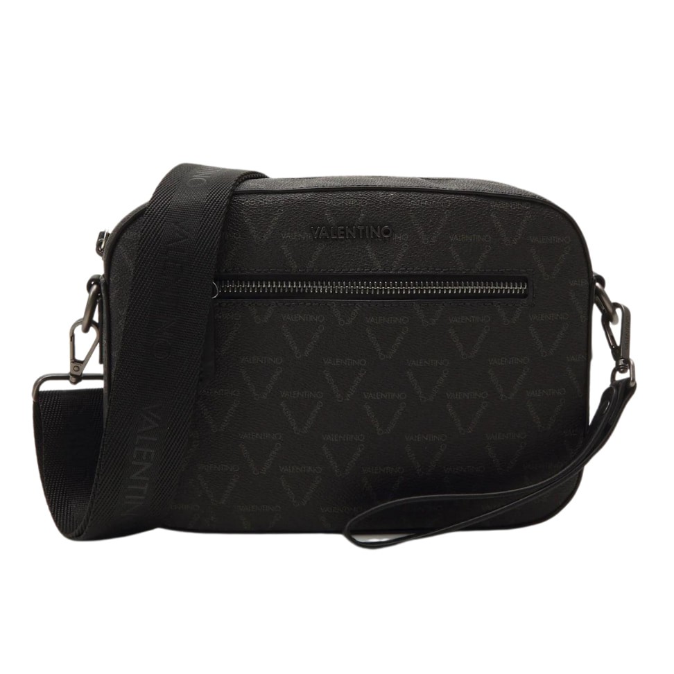 VALENTINO Czarna listonoszka logowana Borsa