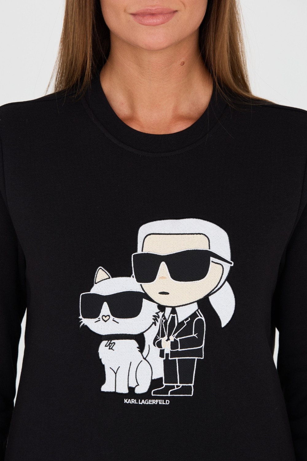 KARL LAGERFELD Czarna bluza Ikonik 2.0