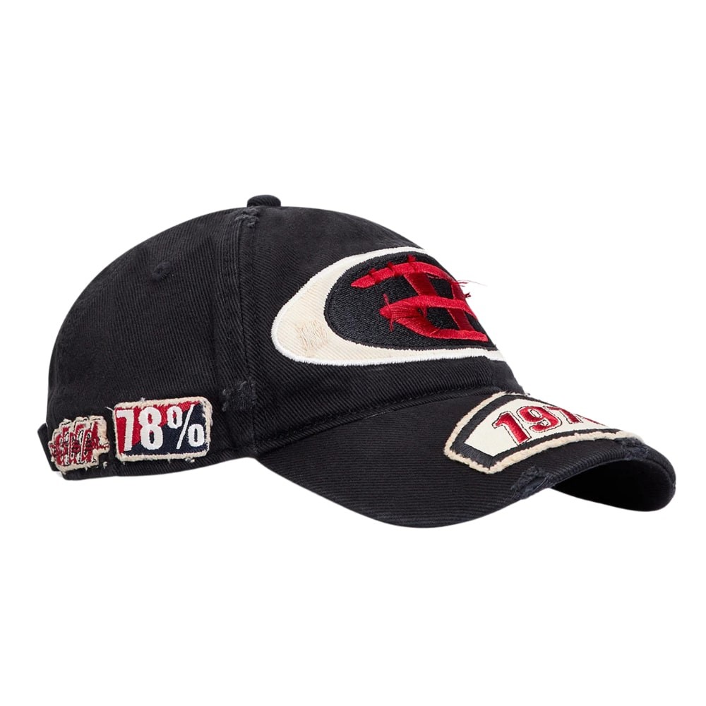 DIESEL Czarna czapka z daszkiem C-BRAFF